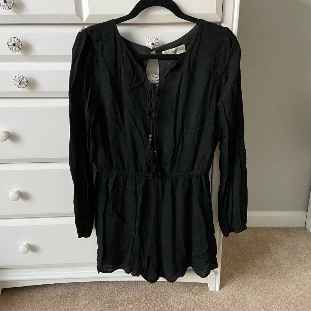 Callie Mac Black Long Sleeve Romper